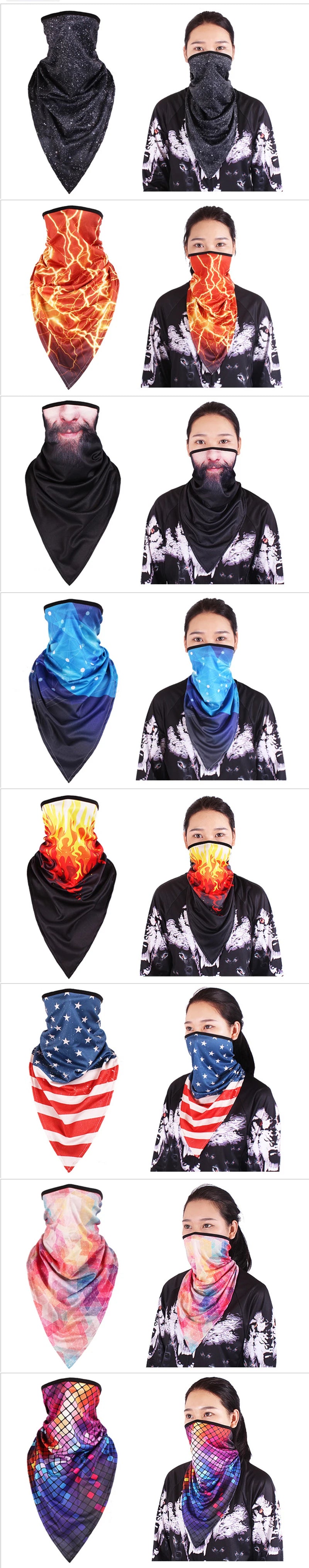 Sports Scarf for Cycling, Cooling Face Mask, Windproof Neck Gaiter, UV Protection Scarf for Beach, Fashion Bandana for Men Women