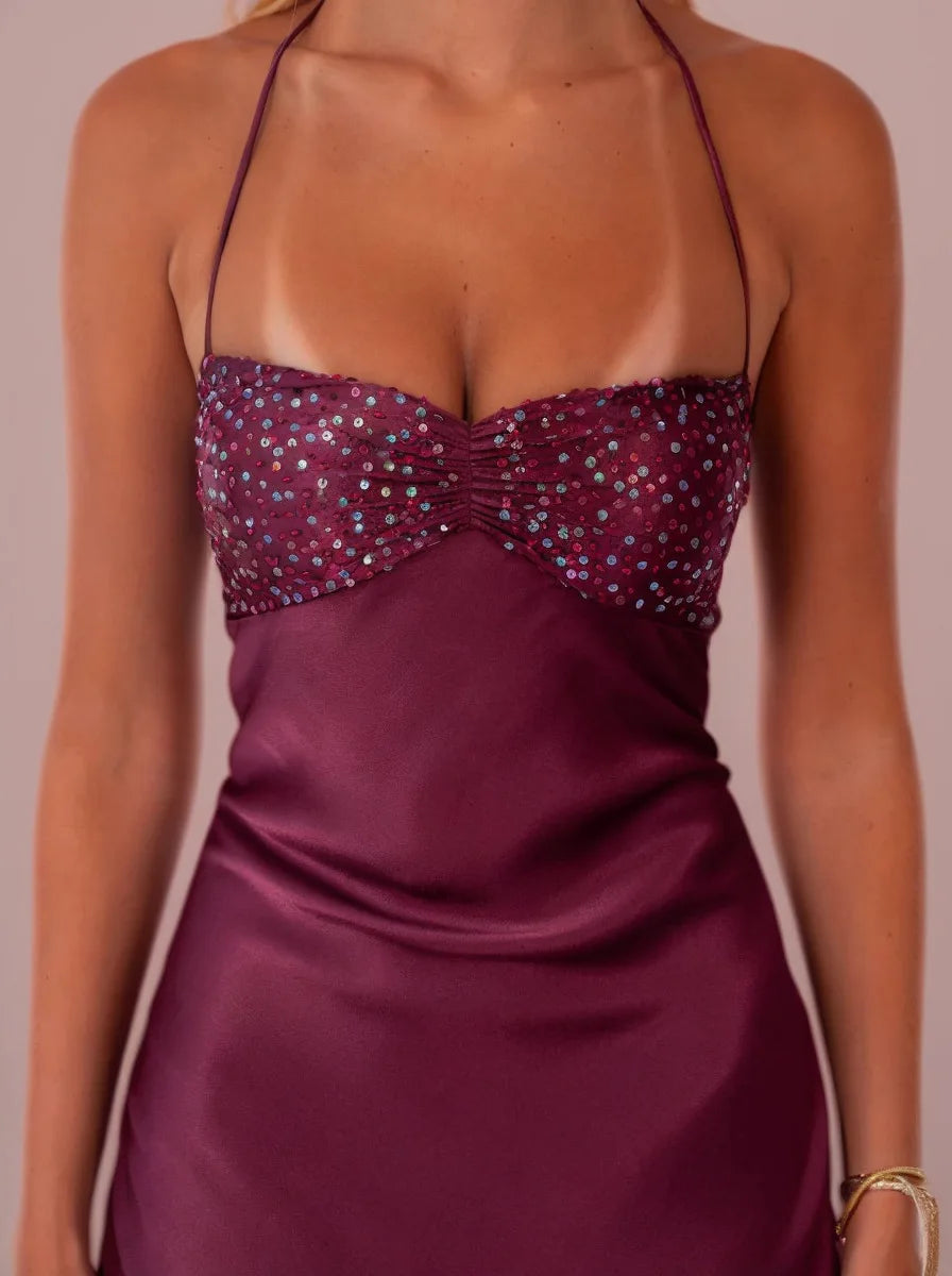 Dresses 2025 Woman Sexy Tube Top Sequin Vestidos Solid Color Backless Strappy Hip Evening Dress Temperament Elegant Simple Style