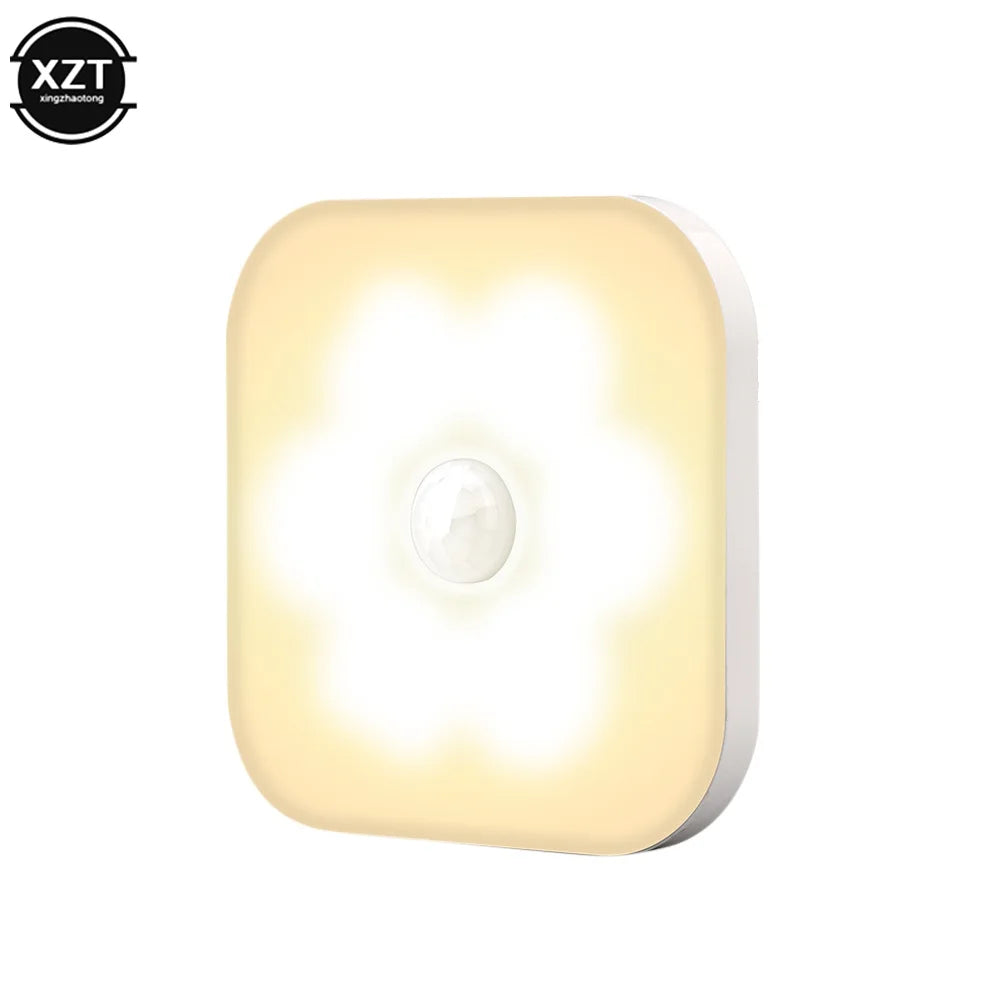 New Motion Sensor Night Light Smart LED Night Lamp Wall lights for home Aisle WC Bedside Lamp For Hallway Pathway US EU Plug
