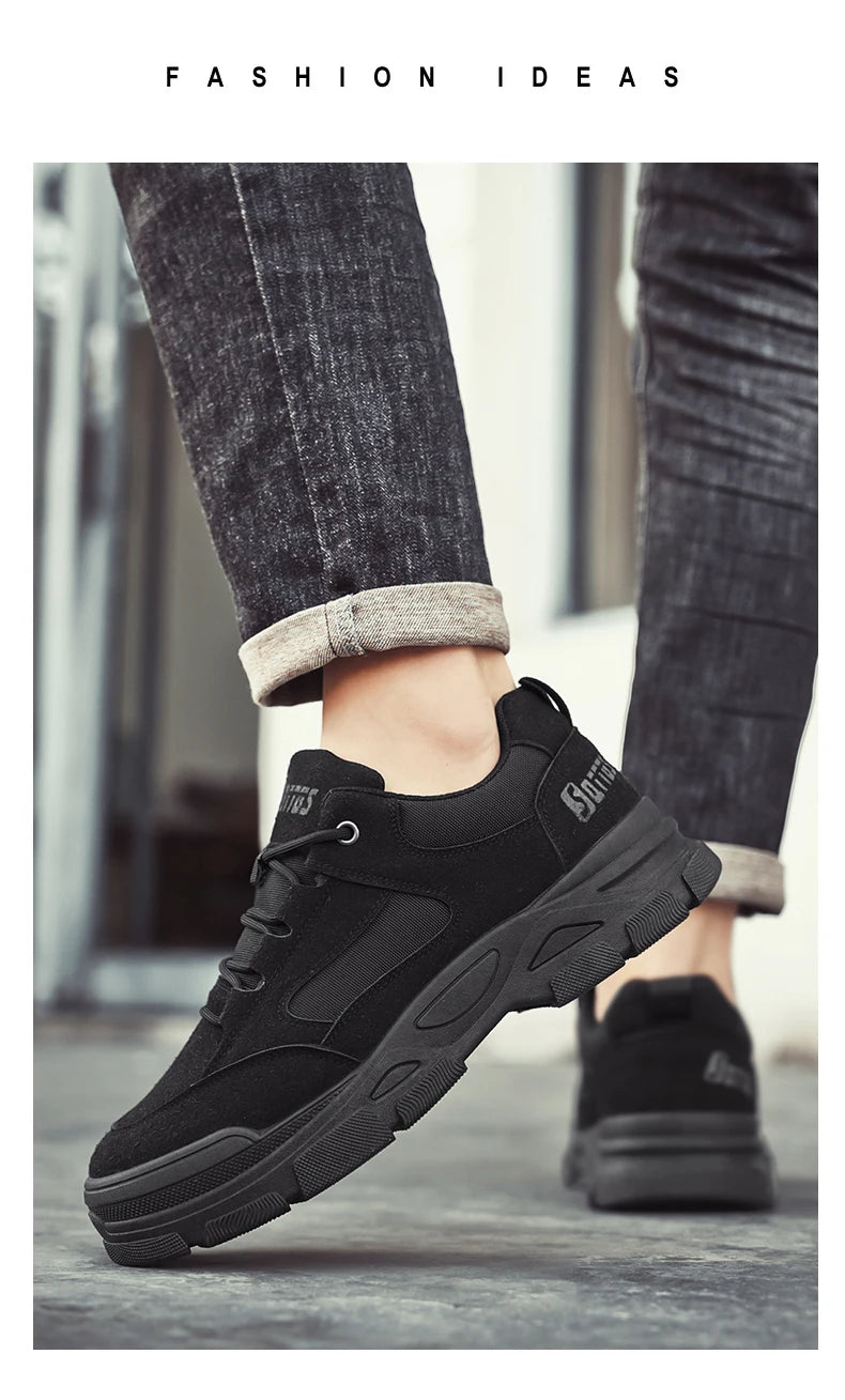 Hiking Shoes Sporty Simple Comfortable Men's Spring New Breathable Anti Slip Wear Breathable Fashionable Trendy Board Shoes