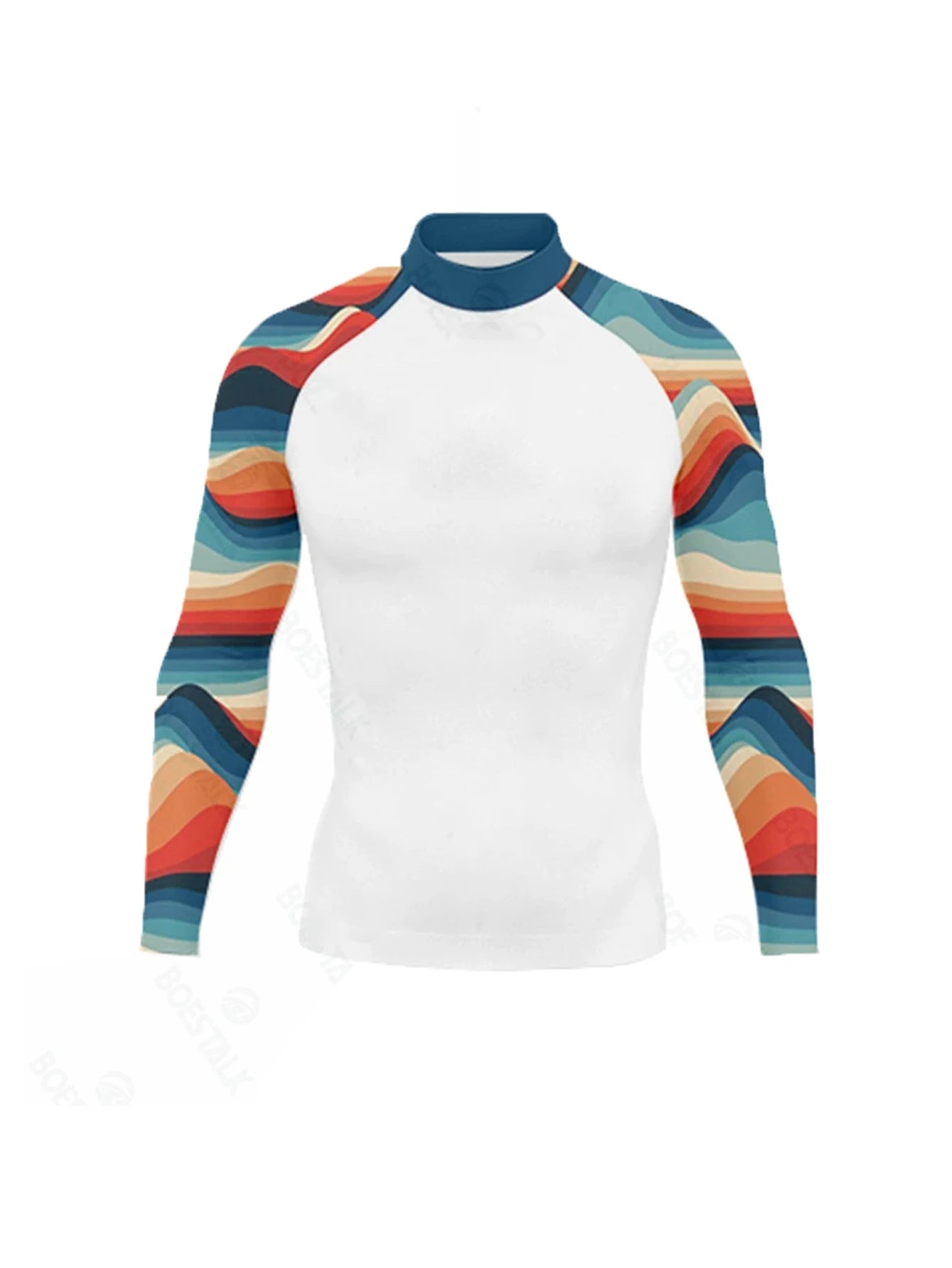 Men Surf Sunscreen Diving Suit Rash Protection t-Shirt Swimsuit Tight Long-Sleeved Swimming Floating UV Protection Diving Suit