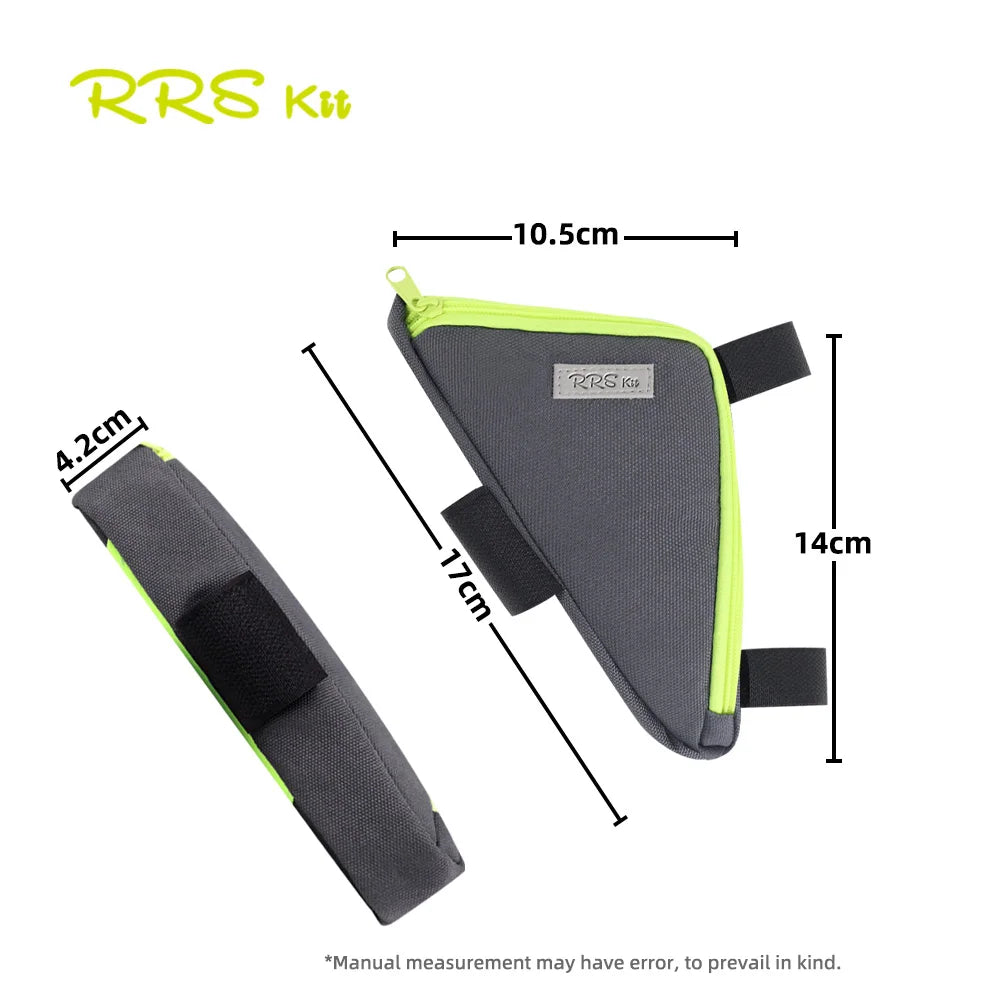 Rrskit Bicycle Triangle Bilateral Storage Bag Suitable For Brompton Bike Lightweight Triangle Multi Directional Storage Kit