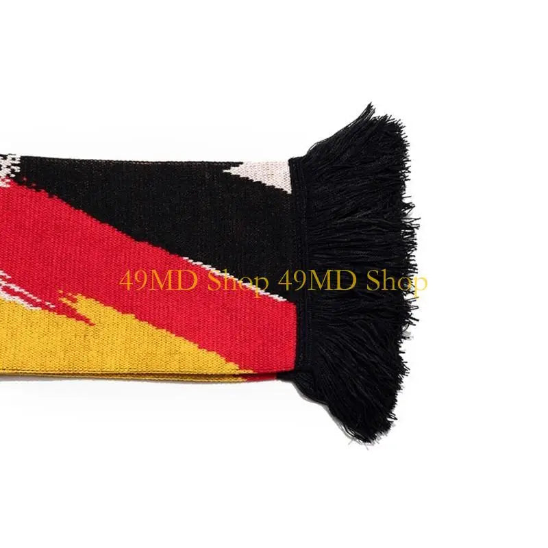 49MD Fringed Germany Scarf Deutschland Neckwear For Soccer Game Day And European Cups