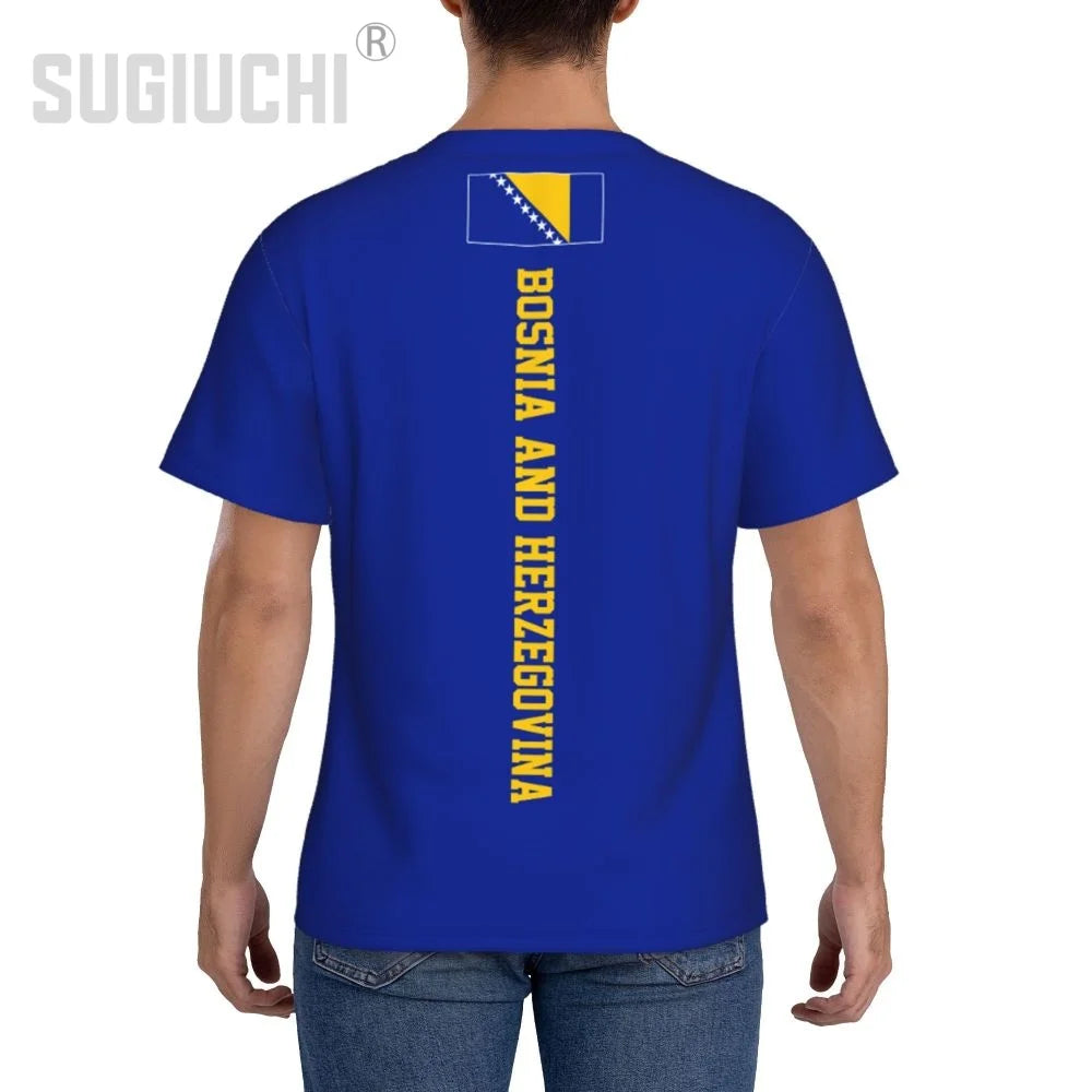 Tight Sports T-shirt Bosnia And Herzegovina Flag 3D For Men Women Tees jersey Clothes Soccer Football Fans Patriotic T shirt