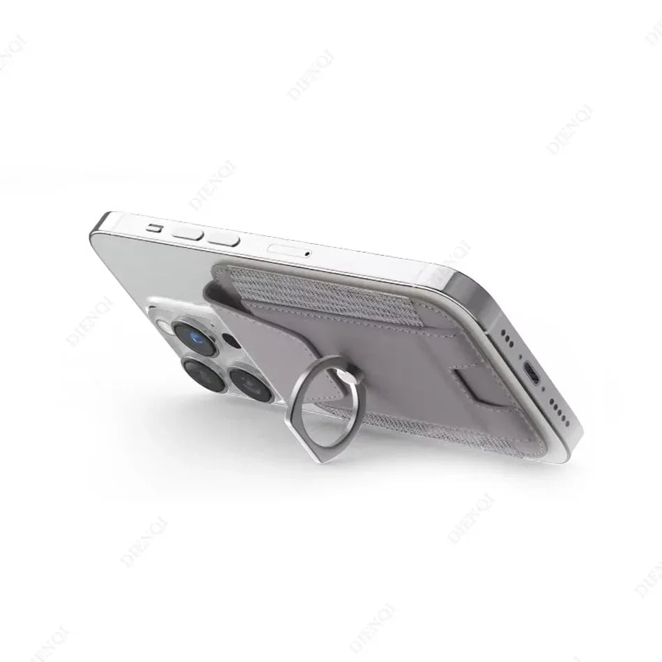 Magnetic Phone Case Slim Wallet Pu Leather Ring Phone Stand Men Women Magnet Credit Card Holder for Iphone 12 13 14 15 16 Pro