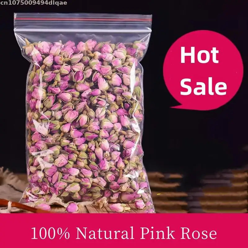 100% Natural Pink Rose Dried Flower Buds For Soap Wedding Candle Decorative Mix Flower Material Making Homemade Aromatherapy