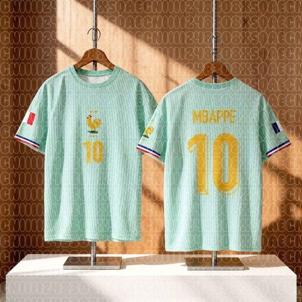 2026 France Competition Away Soccer T-Shirt Men's Quick-drying and Breathable T-shirt Sportswear Family Matching Top