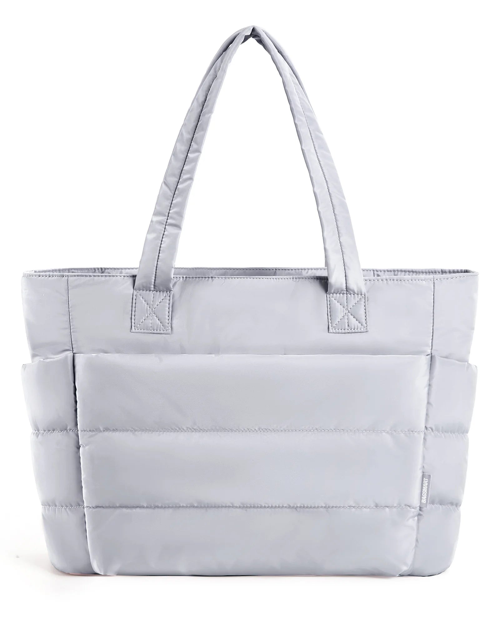 BAGSMART Padded Tote Bag Portable Woman Handbag Quilted Solid for Leisure Travel Large Capacity Mommy Diaper Bag