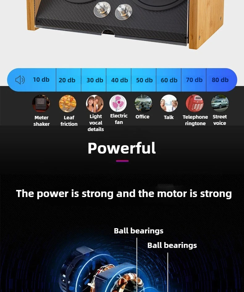 Wooden Watch Winders Silent Automatic Watch Winder Rotating Mechanical Wrist Watches Winder Luxury Watches Storage Boxes