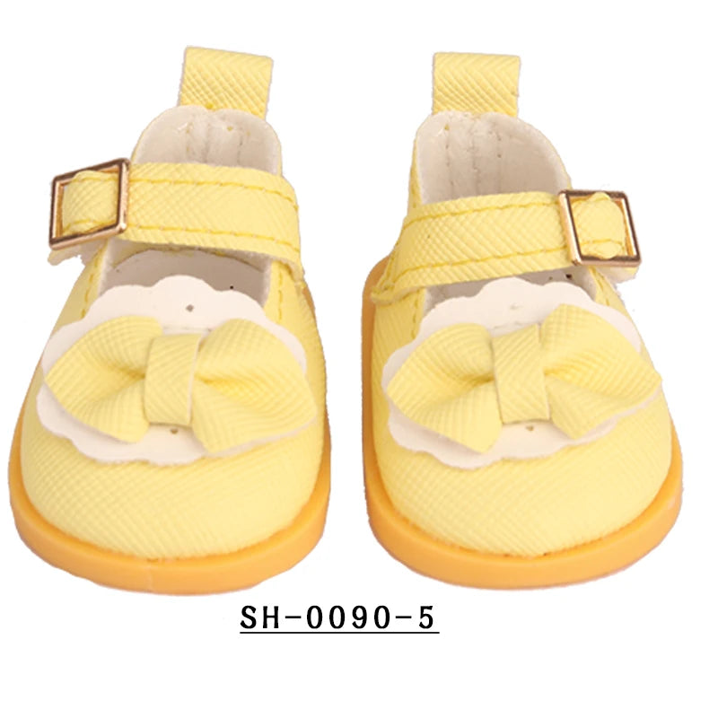 5.5cm Lovely Bow Doll Shoes For 14 Inch American& EXO Doll 1/6 New Mini Shoes Boots Accessories For 32-33 Russia DIY Doll,Nancy
