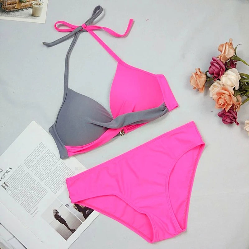 2026 Sexy Bikini Push Up Swimwear Women Biquini Feminino Mujer Swimsuit Tanga Swimming Bathing Suit Bikinis Set 3XL