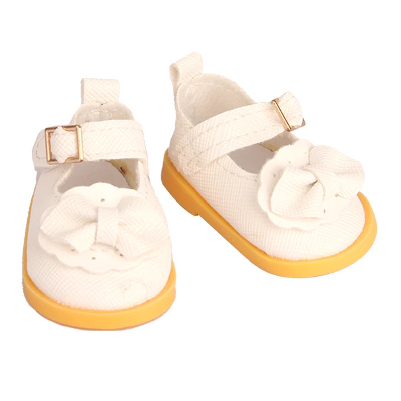 5.5cm Lovely Bow Doll Shoes For 14 Inch American& EXO Doll 1/6 New Mini Shoes Boots Accessories For 32-33 Russia DIY Doll,Nancy