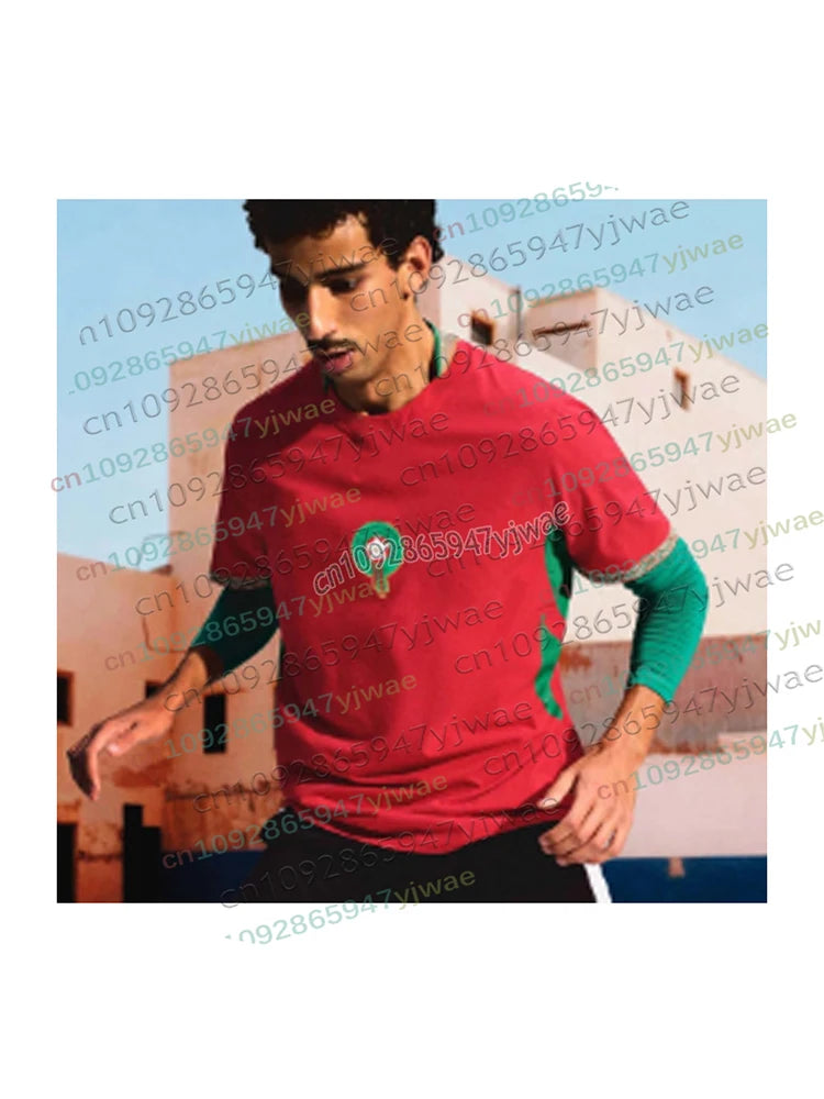 New Morocco Soccer Jersey Summer Women Men's Oversized Training Football Shirt Fans Version Breathable Sport Kid/Adult T-Shirt