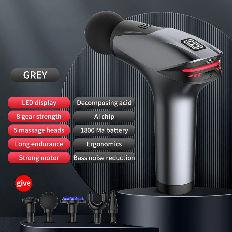 Portable Massage Gun Percussion Pistol Massager Professional Deep Muscle Massager For Body Neck Back Relaxation Fitness Slimming