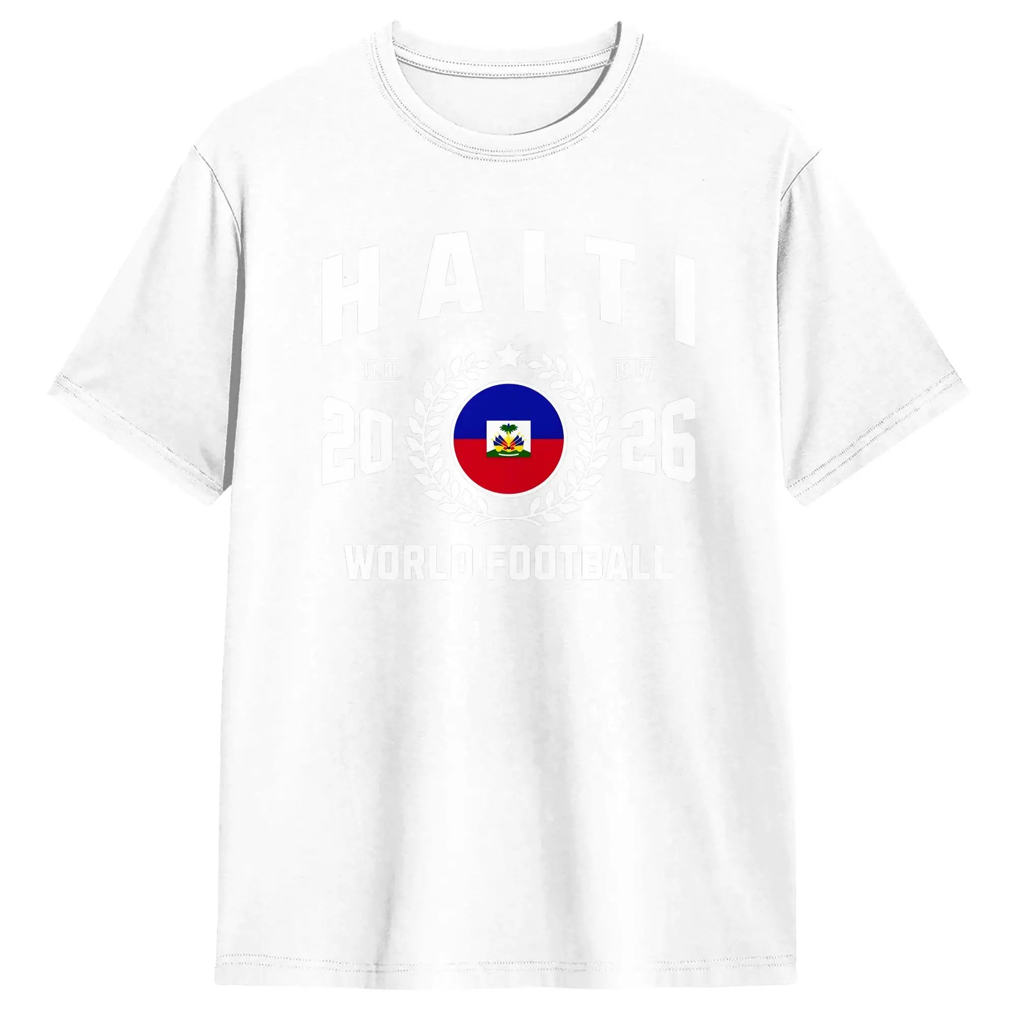 Haiti Football Supporter 2026 Badge T-Shirt  Hip Hop T Shirts Short-Sleeved Vintage Tshirt Summer Cotton Oversized Clothes