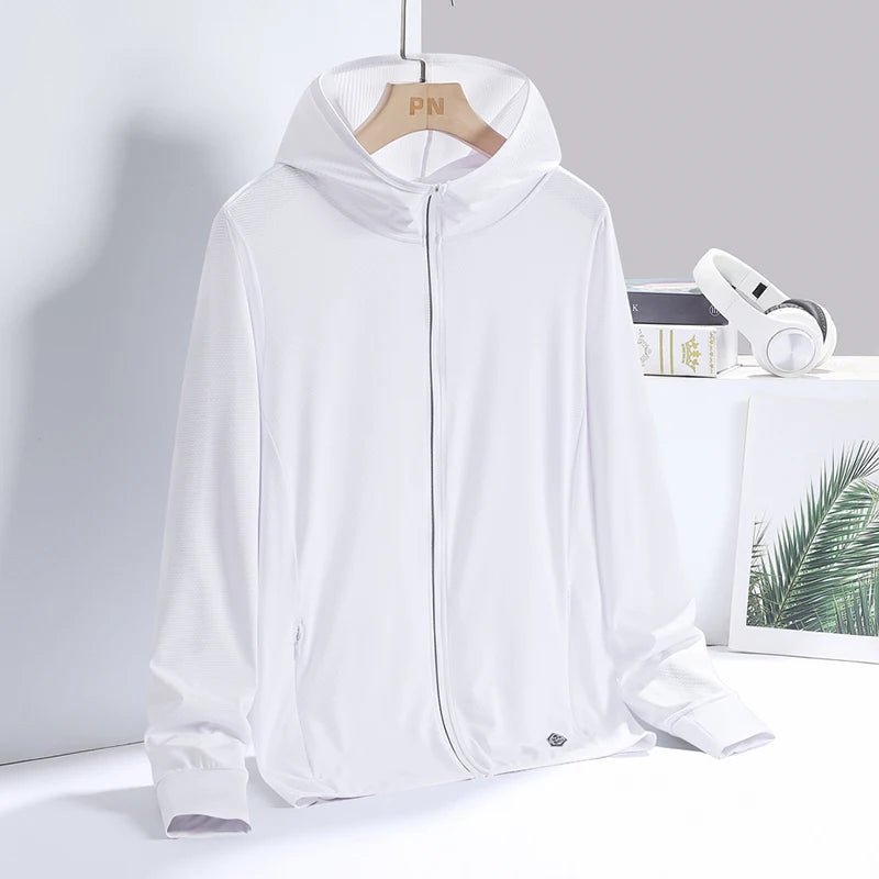 YJKVUR Unisex Summer New UPF 50+ UV Sun Protection Hoodie Jacket Men Women Lightweight Hiking Outdoor Long Sleeve Sun Shirt Coat