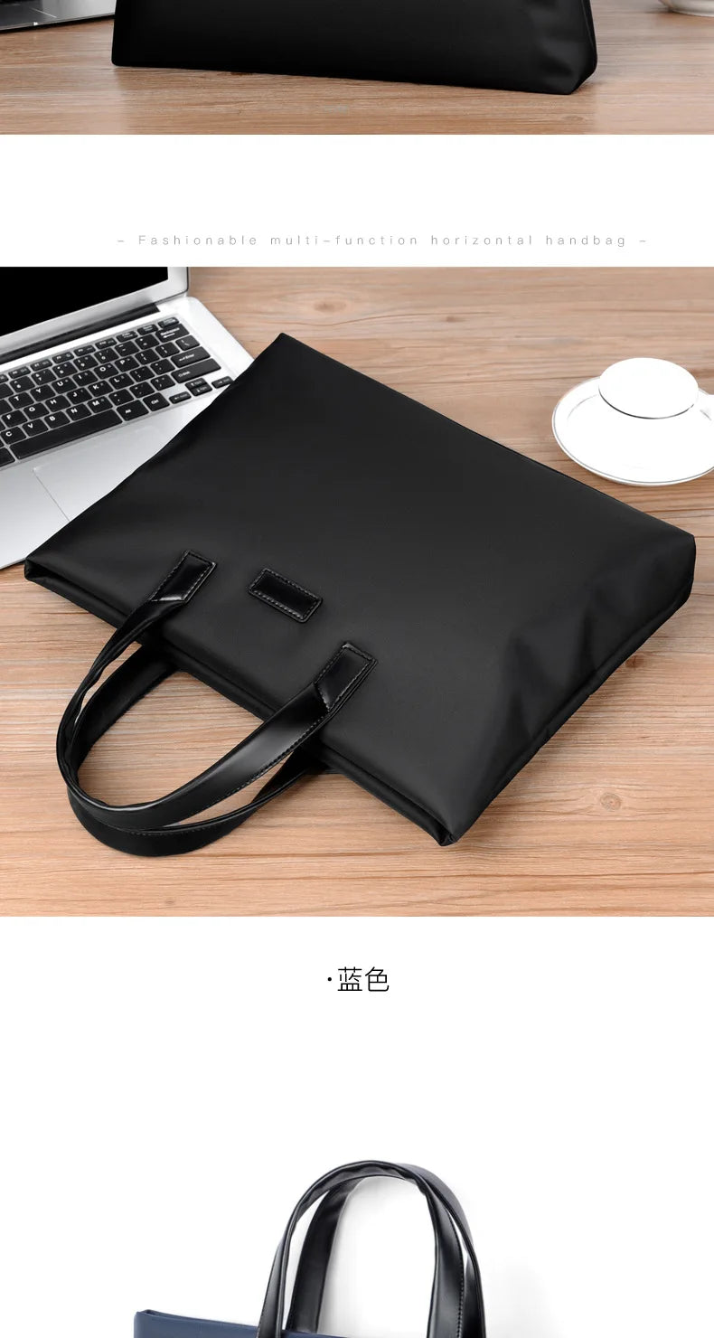 2026 Briefcase Fashionable Handbag Large Capacity Business Briefcase Waterproof Document Bag Men's Business Travel Big Handbag