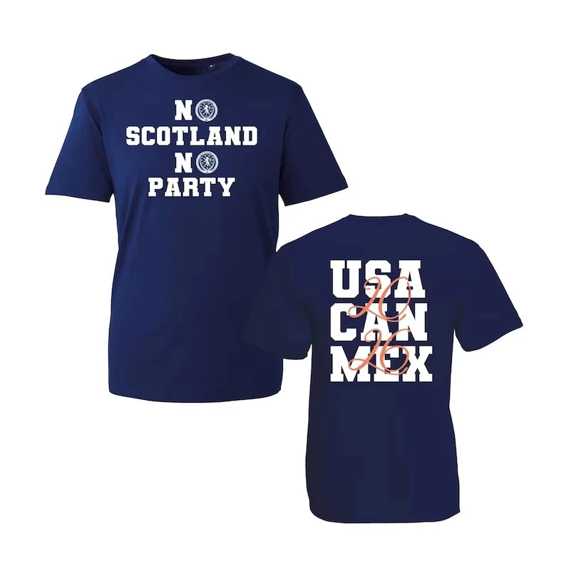 No Scotland No Party Unisex T Shirt Scotland Football Championship Trophy Soccer Fan Merch Game Day Casual Top