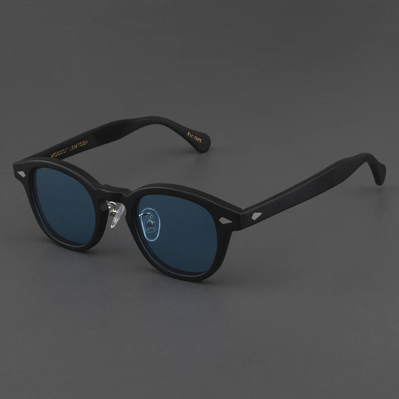 Johnny Depp Sunglasses Man Polarized Sun Glasses Luxury Brand Vintage Acetate Frame Blue Night Vision Goggles Woman