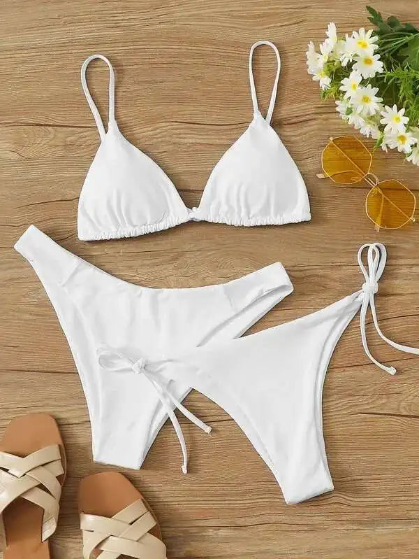 Brazilian Swimsuit Women Sexy Bikini Set Push-up Padded Bra Thong Two Pieces Swimwear Beachwear Bathing Suit Femme