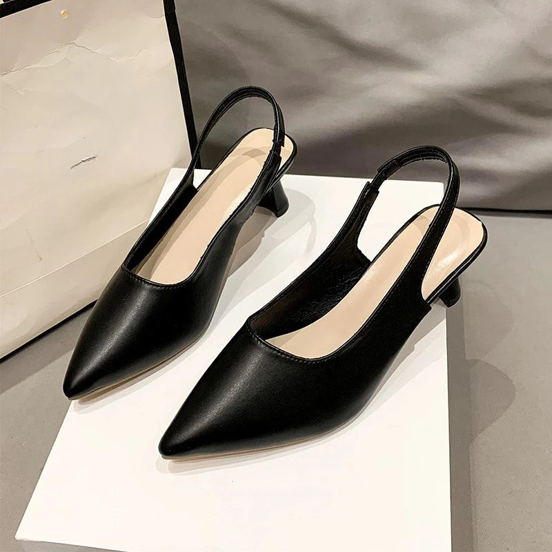 2024 New Summer Style Fashionable Comfortable Versatile Elegant and Wear-resistant Bag-toe Casual Back Strap Sandals
