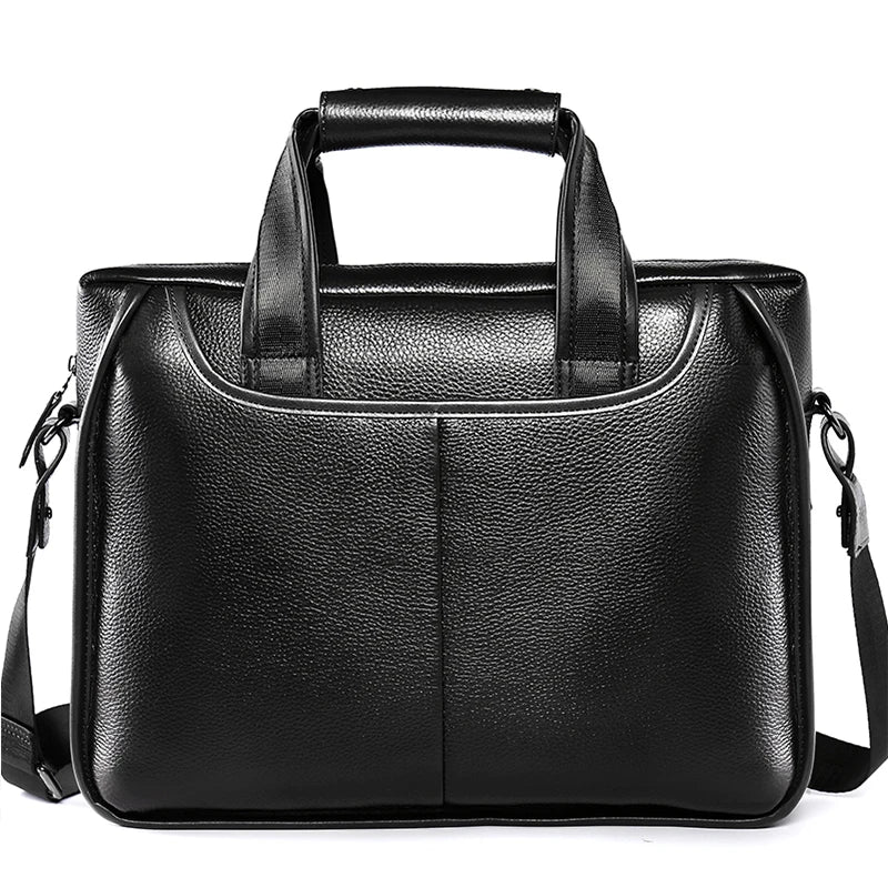 Brand Man Bag Genuine Leather Briefcase Men Business Handbag Messenger Bags Male Vintage Men's Shoulder Bag Large Capacity