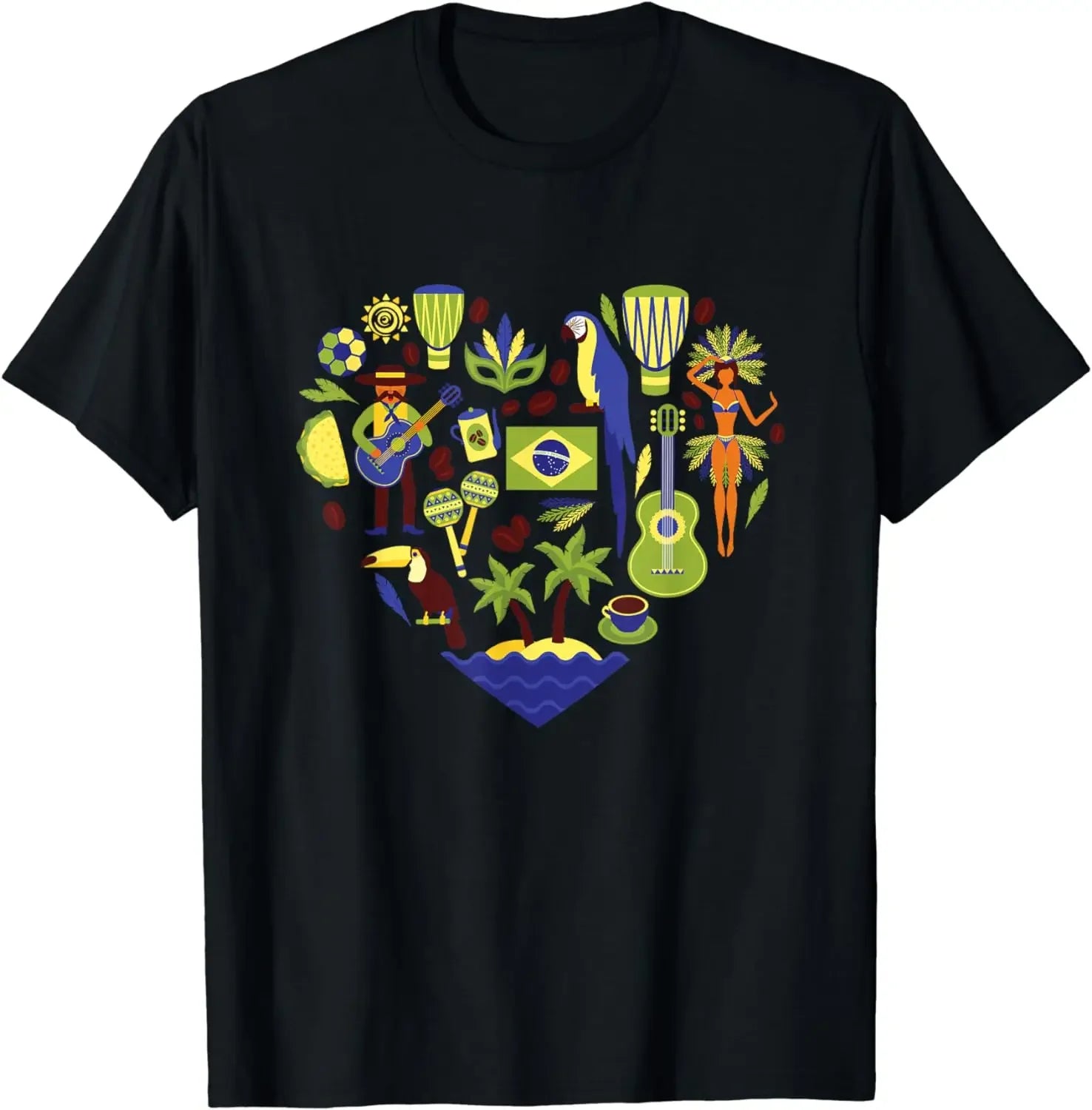 Brazil for Girl Brazilian Flag for Women Brasileira T-Shirt for  Women Streetwear Shirts All Seasons  Brazilian Beauties