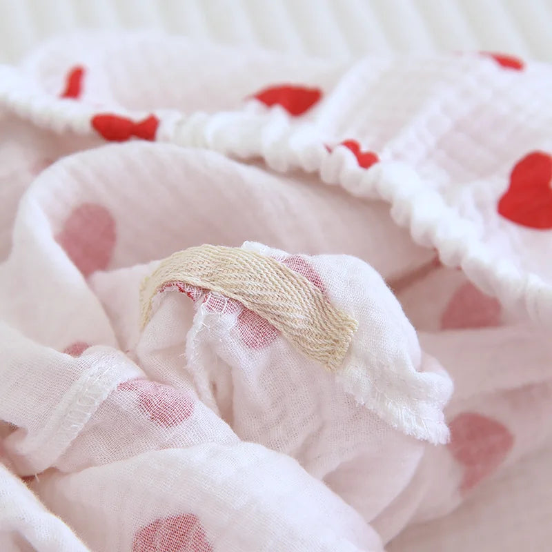100% Cotton Pajamas Women 3Pcs Set Lounge Sleepwear Suit Spring Summer Floral Print Home Clothes Short Sleeve Sleeping Pijama