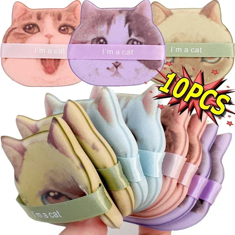 Cute Cat Paw Shaped Makeup Puff, Dual-use for Dry and Wet, Foundation Concealer Sponge, Fine Makeup Tool
