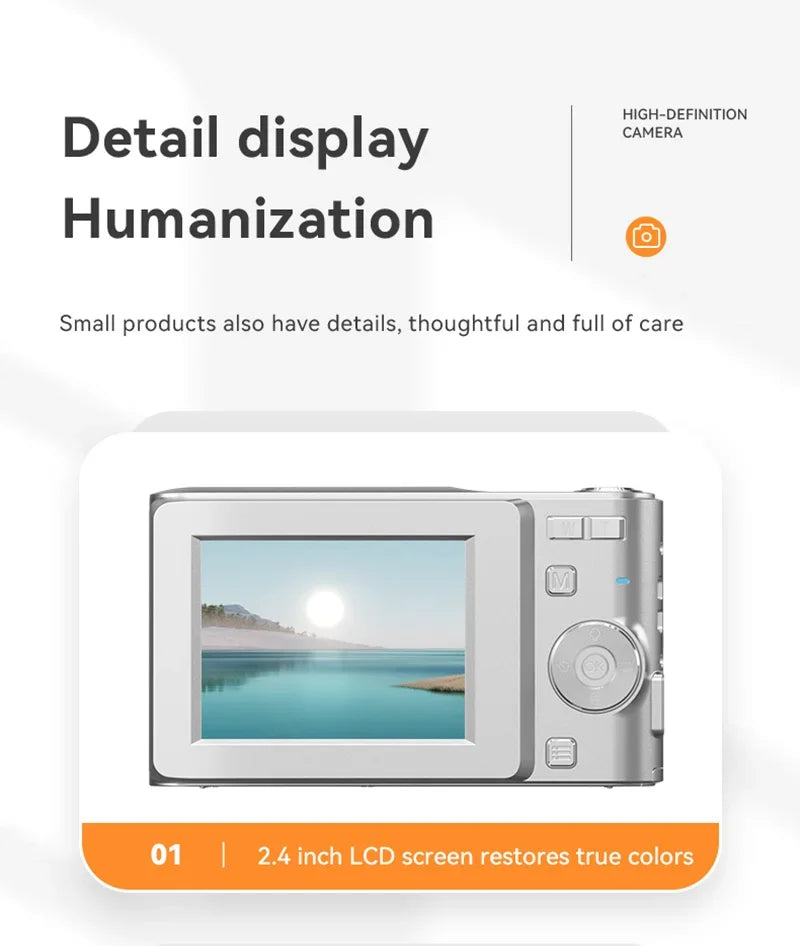 4K Digital Camera 50MP 16X Student Camera Outdoor Anti-Shake Digital Video Camera Flash Video Recorder Small Video Camera