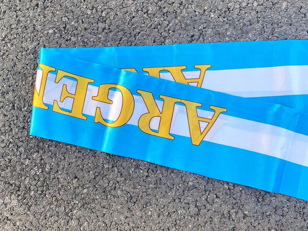 Aerlxemrbrae 14*130cm  Football  Headscarf Spain Brazil Argentina Soccer  Scarf Event Party Supplies Champion Scarf