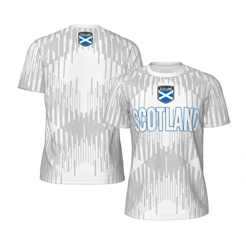 Scotland Football T Shirts Men Cool Outdoor Sports T-shirt 3D Printed Soccer Short Sleeves Summer Street Oversized Tee Shirt