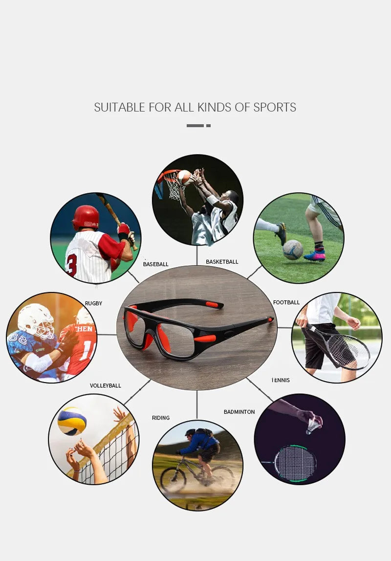 Myopia Basketball Glasses Sport Goggles Football Eyewear Anti-Collision Glasses Removable Training Goggles Cycling Glasses