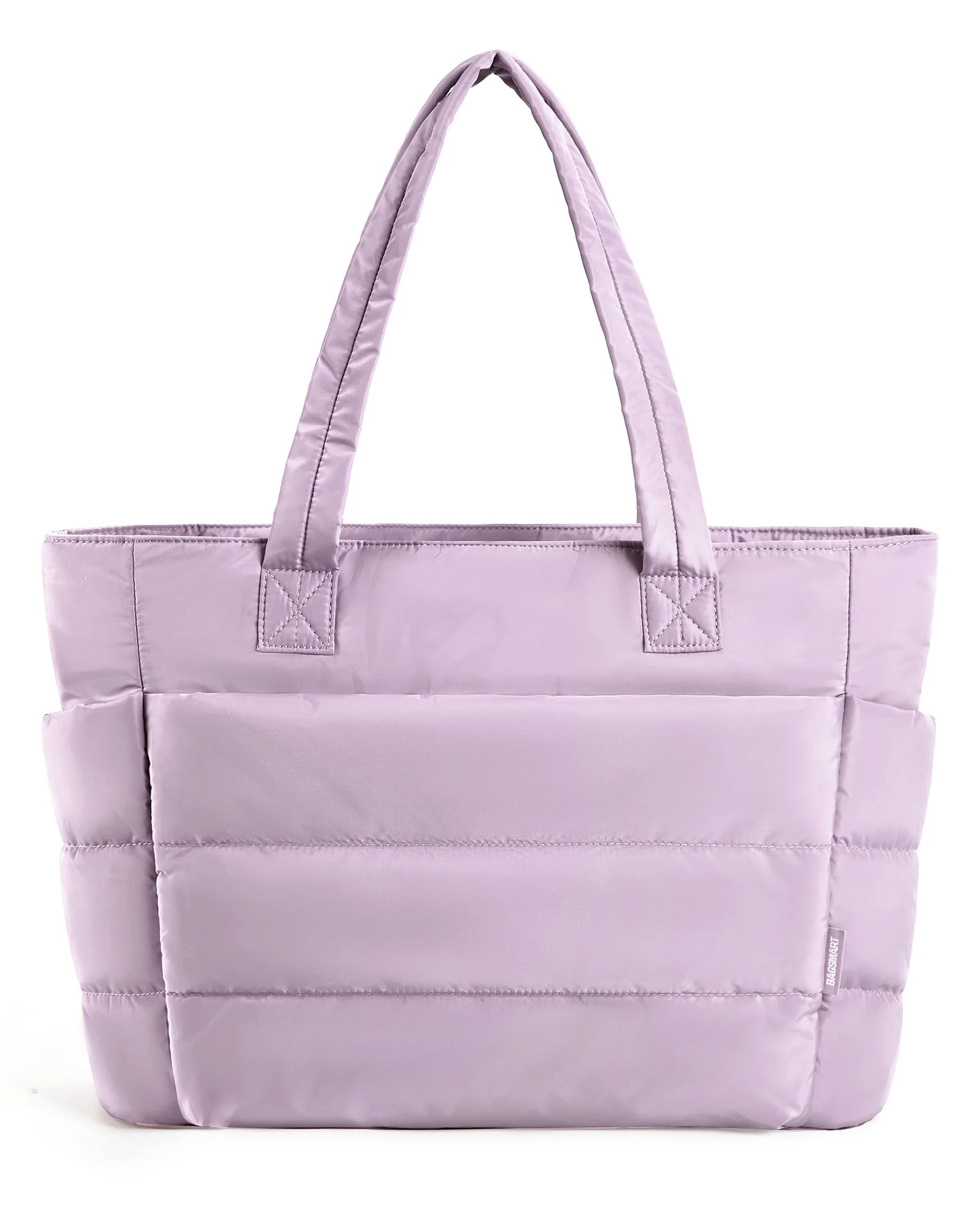 BAGSMART Padded Tote Bag Portable Woman Handbag Quilted Solid for Leisure Travel Large Capacity Mommy Diaper Bag