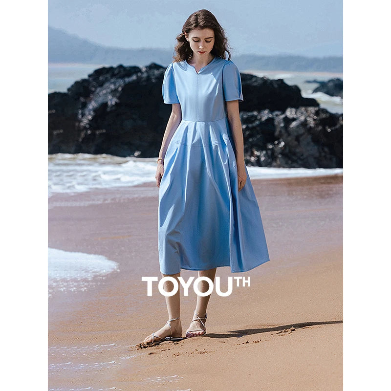 TOYOUTH Women Dress 2025 Summer New Elegant Dress 8529009