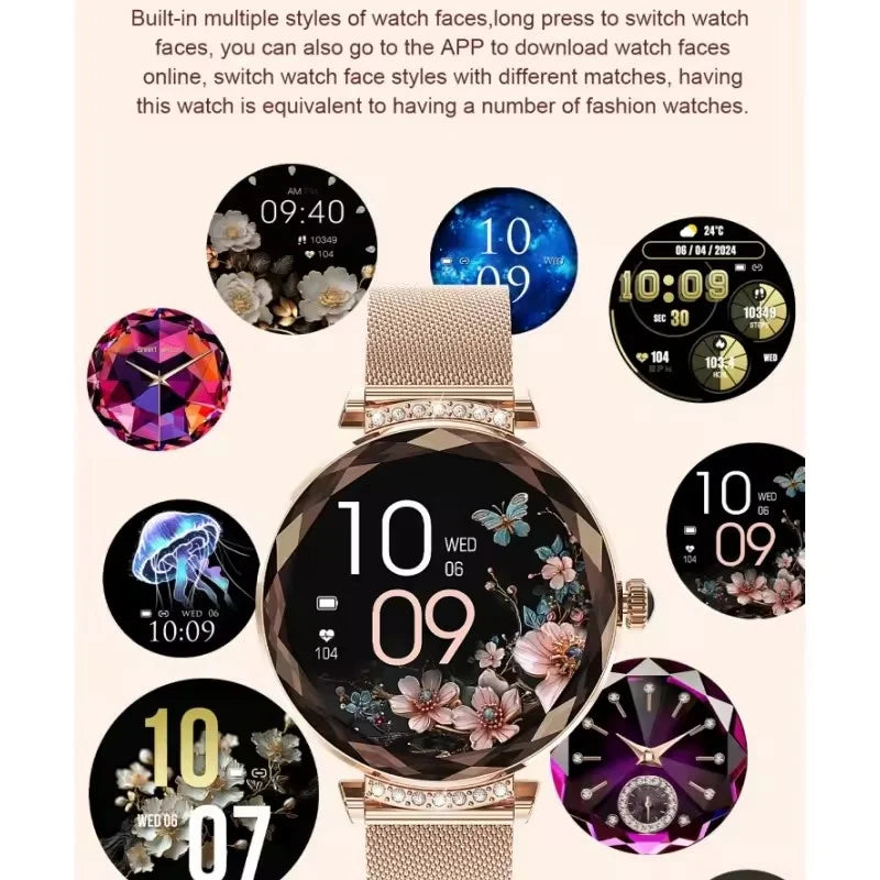 Fashion Ladies Smart Watch NX7 Pro AMOLED Screen Health Monitoring BT Call Female Women Sport Fitness Tracker Smartwatch