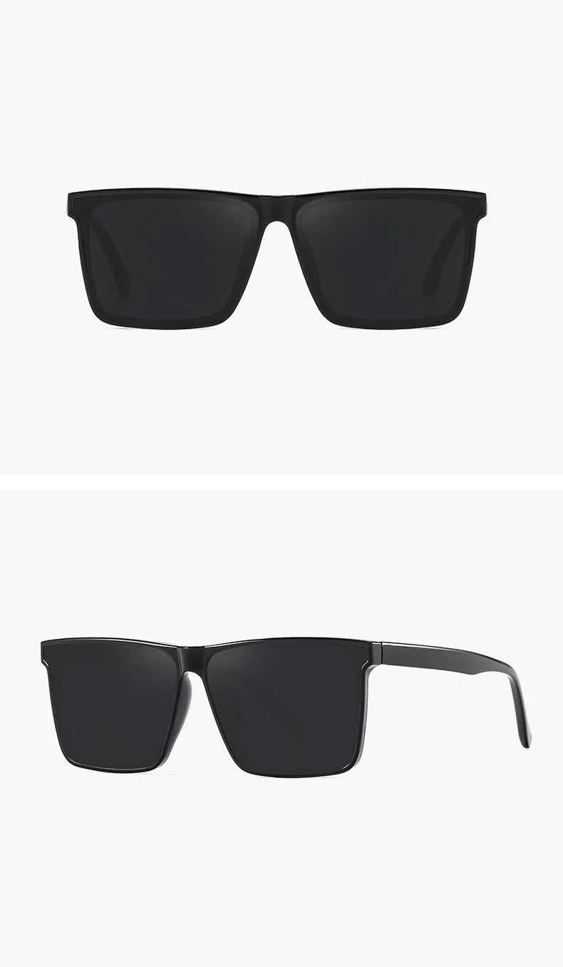 Men's Sunglasses For Uv Protection While Driving. 2025 New Style Square Frame Fashionable Sunglasses 2050