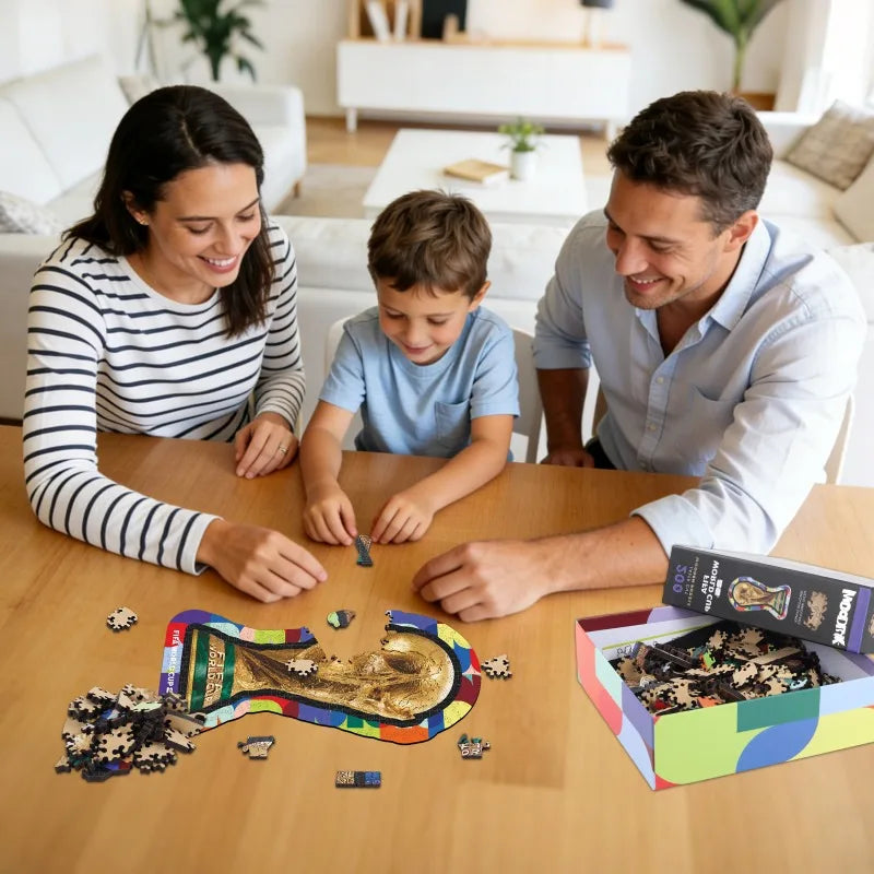 FIFA World Cup Pop Art Theme Wooden Puzzle for Adults Fans Collection Irregular Jigsaw Recreational Toys Sports Enthusiasts Gift