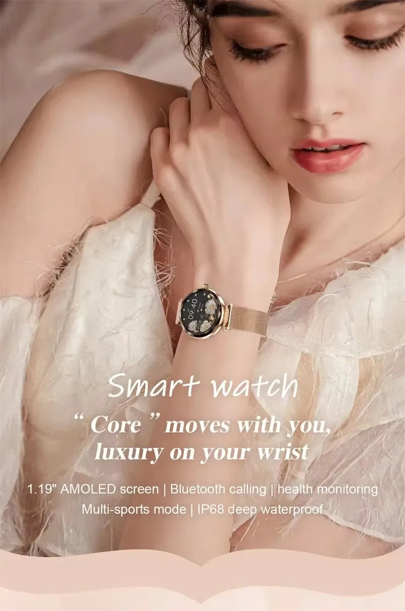 Fashion Ladies Smart Watch NX7 Pro AMOLED Screen Health Monitoring BT Call Female Women Sport Fitness Tracker Smartwatch