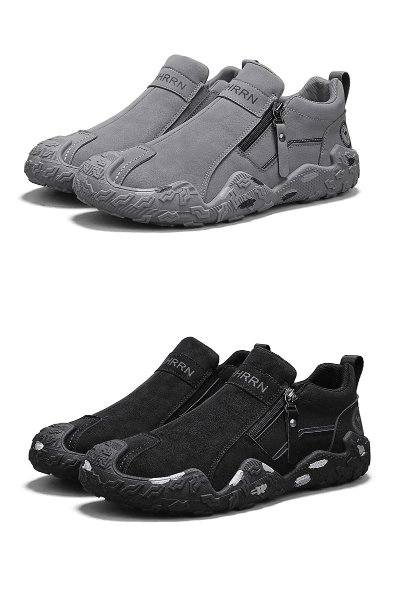 Man Sneakers Designer Short Boots Fashion Leather Men Casual Shoes Comfortable Outdoor Lightweight Flats Anti Slip Walking Shoes