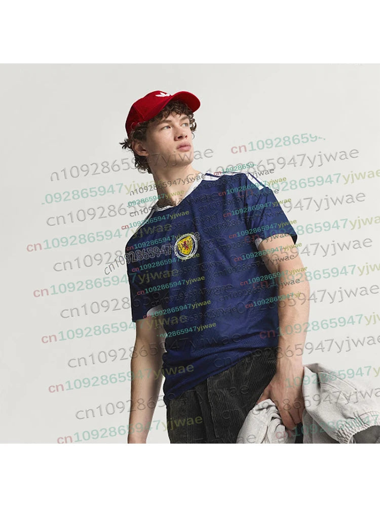 Scotland Daily Training Soccer Jersey Mens Short Sleeve Football Shirt Fan Version Breathable Sports Uniform Parent-child Tshirt
