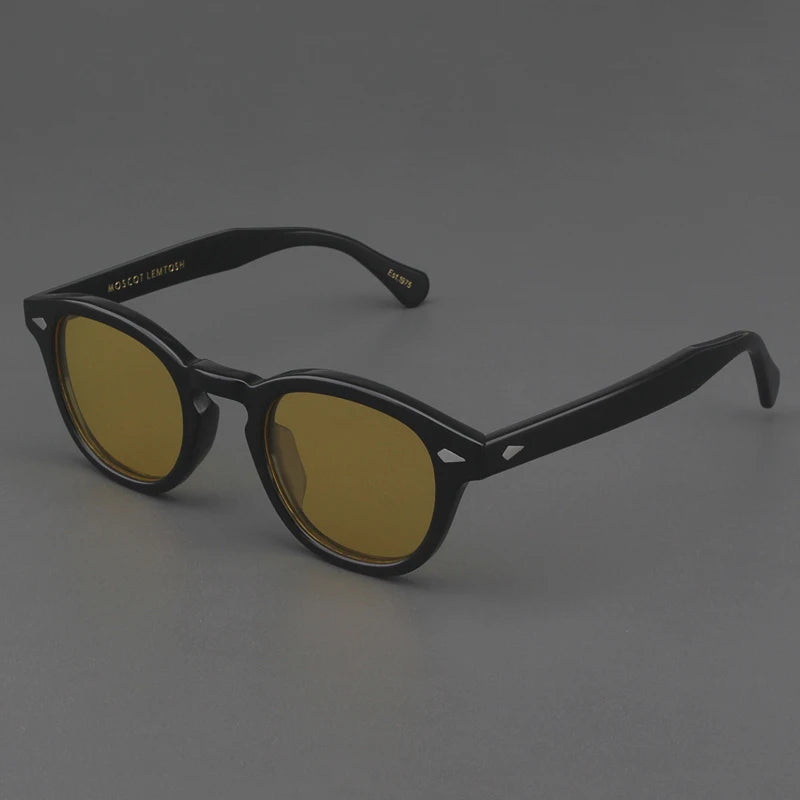 Johnny Depp Sunglasses Man Polarized Sun Glasses Luxury Brand Vintage Acetate Frame Blue Night Vision Goggles Woman