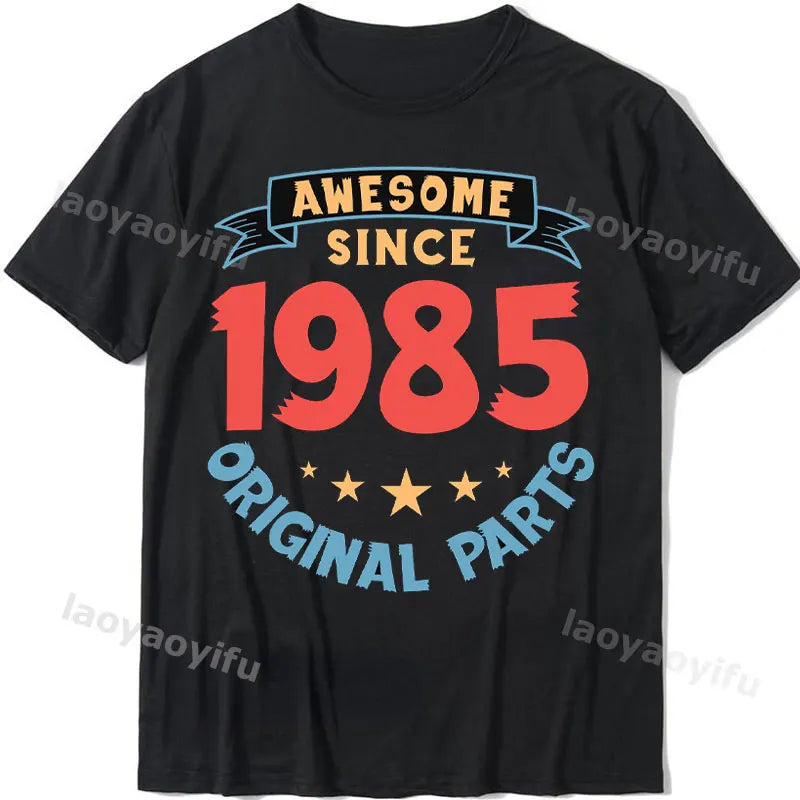 2024 Unisex Summer Tops Tshirt Vintage 1984 Classics Tshire Streetwear Printed T-shirt Top  Retro Style Tshirt