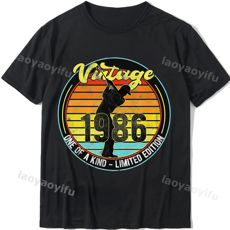 2024 Unisex Summer Tops Tshirt Vintage 1984 Classics Tshire Streetwear Printed T-shirt Top  Retro Style Tshirt