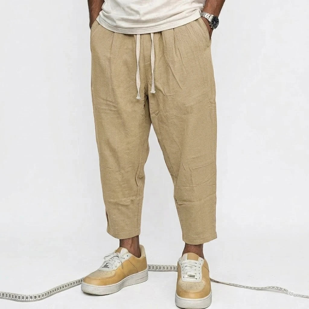 New Linen Pants Man Summer Casual Pants for Men Gym Man Baggy Pant Beach Loose Hawaiian Pant Lightweight Men's Cotton Work Pants