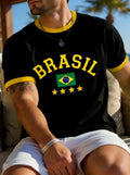 2026 New Brasil Print T-shirt For Men Women Brazilian Flag Tops Summer Casual Football Jersey Breathable Quick-Drying Sports Tee