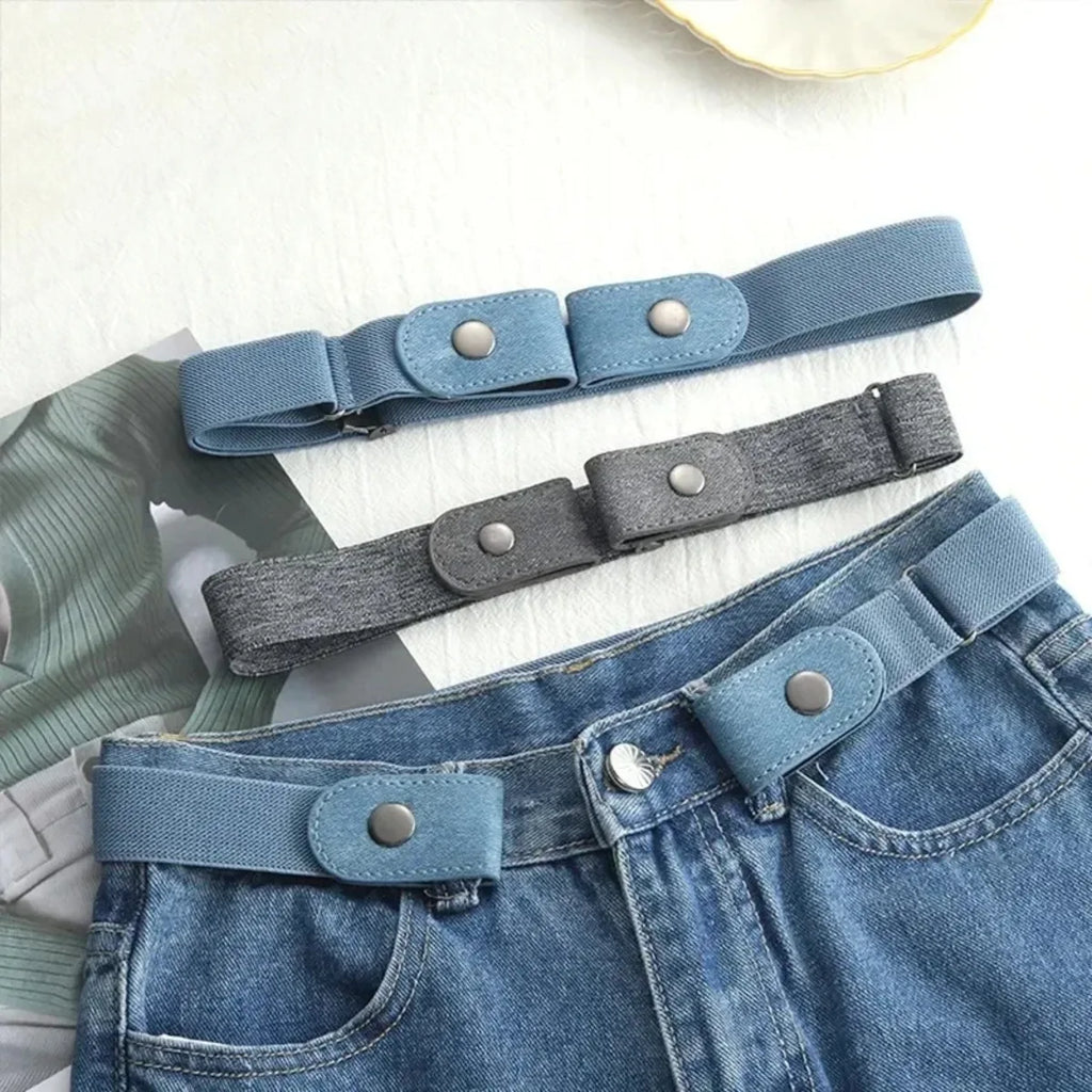 Adjustable Stretch Belt No Buckle Invisible Belt for Women Men Jeans Easy Wear Unisex Elastic Waistband designer belt