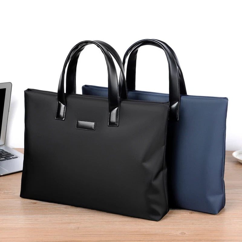 2026 Briefcase Fashionable Handbag Large Capacity Business Briefcase Waterproof Document Bag Men's Business Travel Big Handbag