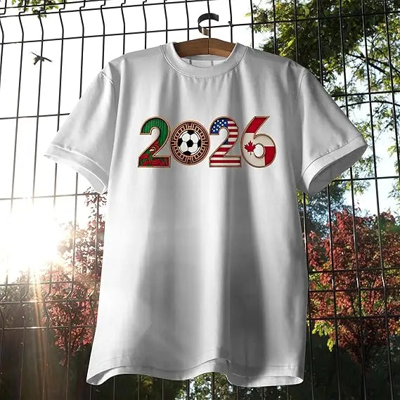 Soccer 2026 Shirts for Women Men USA Shorts Sleeve T-Shirt Football Themed Graphic Tee Top USA Canada Mexico Flags Jersey Gifts