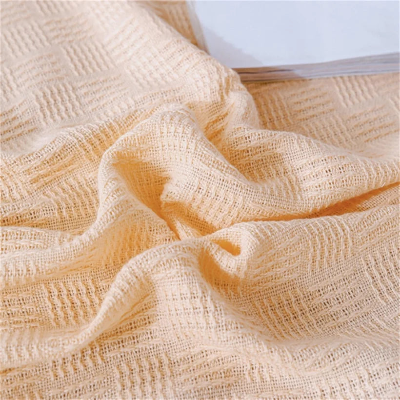 Soft Cozy 100% Cotton Throw Blanket Wide 100cm/150cm/180cm/200cm Plain Knitted Sofa Bed Cover Bedspreads Home Decor Thin Blanket